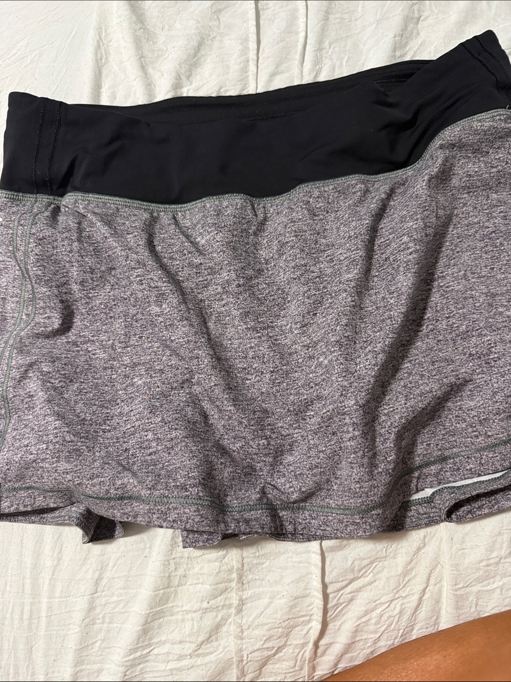 lululemon athletica Heather Gray Skort with Black Waistband